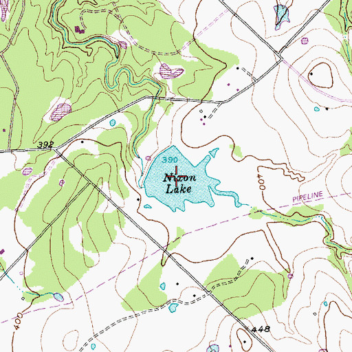 Topographic Map of Nixon Lake, TX