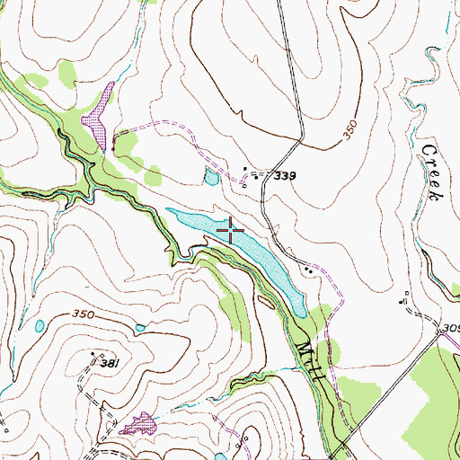 Topographic Map of Nelms Lake, TX