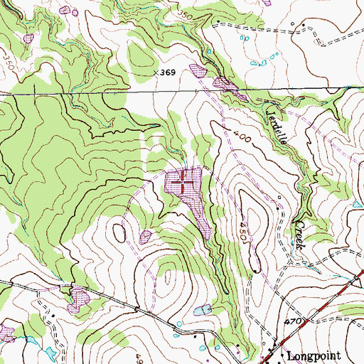Topographic Map of Lee Lake, TX