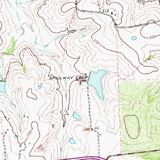 Topographic Map of Research Farms Lake, TX