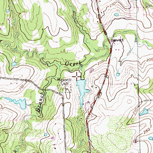 Topographic Map of Clarann Lake Dam, TX