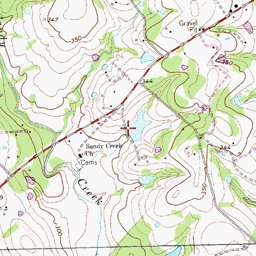 Topographic Map of McNees Lake Dam, TX