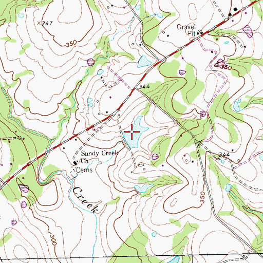 Topographic Map of McNees Lake, TX