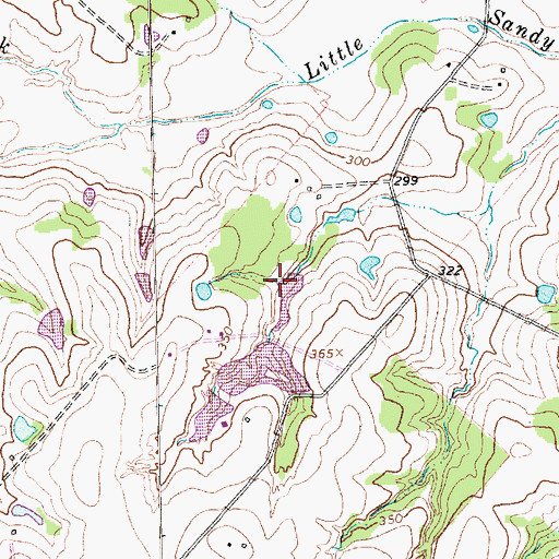 Topographic Map of Tonn Lake, TX
