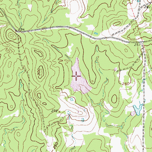Topographic Map of Hutchings Lake, TX