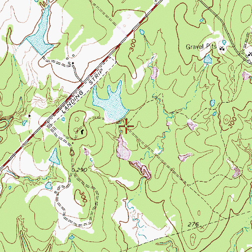 Topographic Map of Schutte Lake Dam, TX
