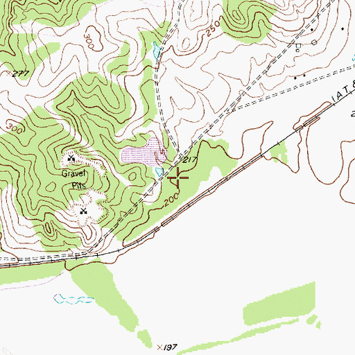 Topographic Map of Wilkins Lake Dam, TX