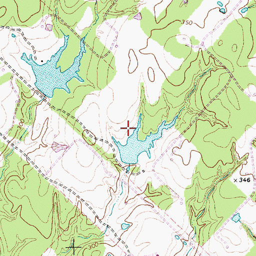 Topographic Map of Gerland Lake Dam, TX