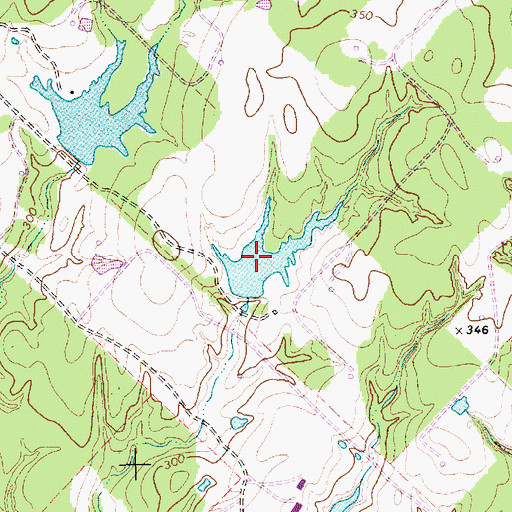 Topographic Map of Gerland Lake, TX