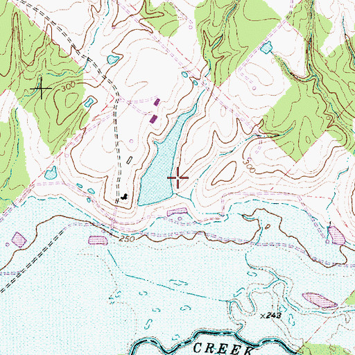 Topographic Map of Newman Lake Dam, TX