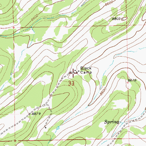 Topographic Map of Black Camp, CO
