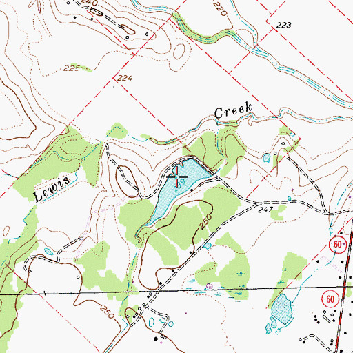 Topographic Map of Giesensclag Lake, TX