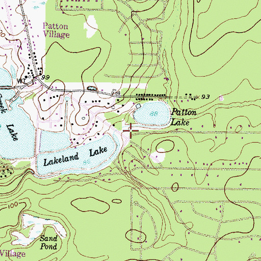 Topographic Map of Patton Village Lake Dam, TX