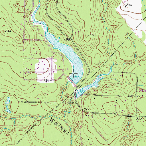 Topographic Map of Lake Apache Dam, TX