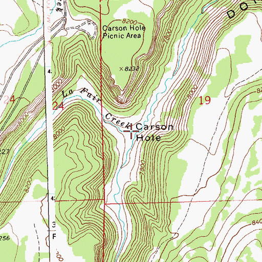 Topographic Map of La Fair Creek, CO