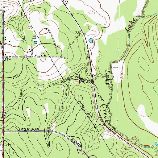 Topographic Map of Dobbin Lake Dam, TX