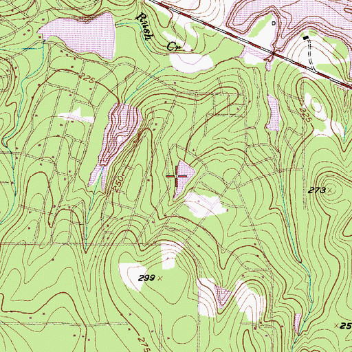 Topographic Map of Hickory Lake Dam, TX
