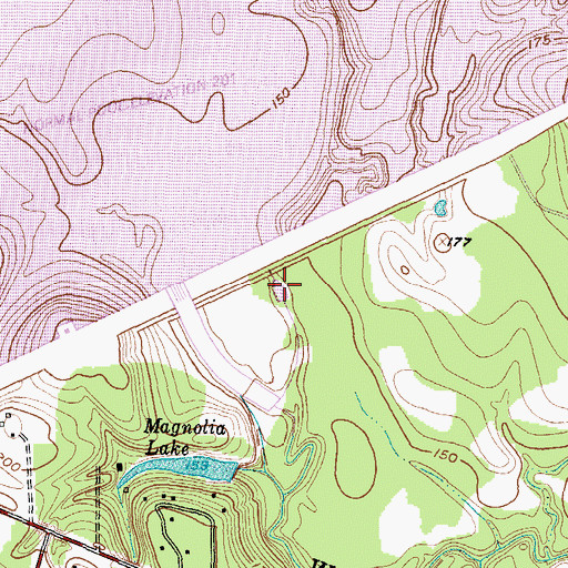 Topographic Map of Conroe Dam, TX