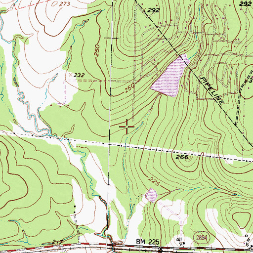 Topographic Map of Lake Bonanza Dam, TX