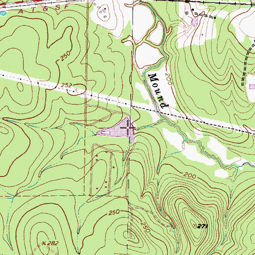 Topographic Map of Deer Lake Dam, TX