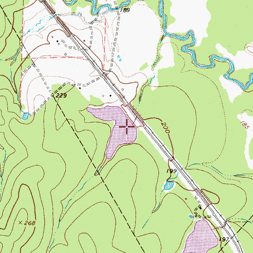 Topographic Map of Near Kim Lake Dam, TX