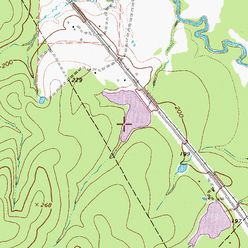 Topographic Map of Near Kim Lake, TX