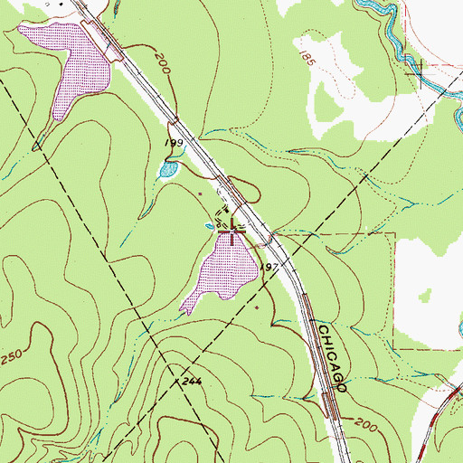 Topographic Map of Kim Lake Dam, TX