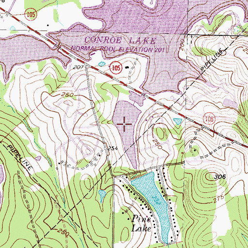 Topographic Map of Lake Lorraine, TX