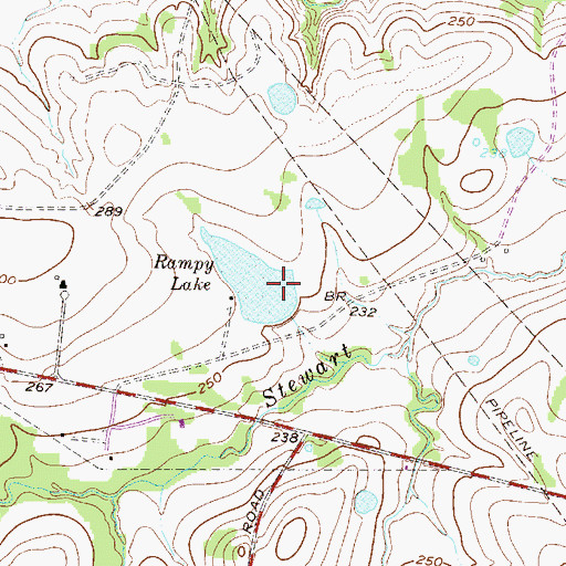 Topographic Map of Rampy Lake Dam, TX
