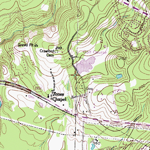 Topographic Map of Country Club Lake Dam, TX
