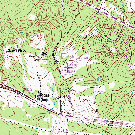 Topographic Map of Country Club Lake, TX