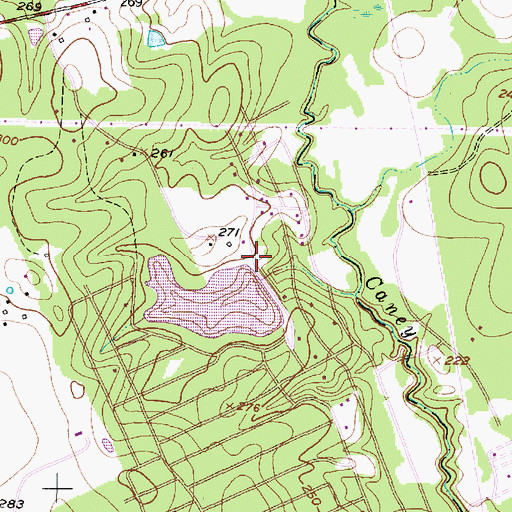 Topographic Map of Royal Forest Lake Dam, TX