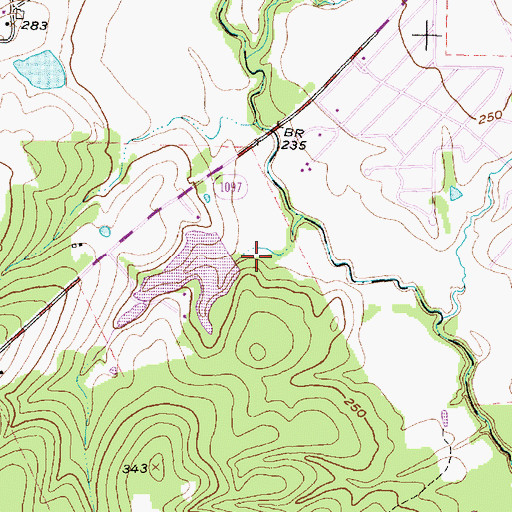 Topographic Map of Price Lake Dam, TX