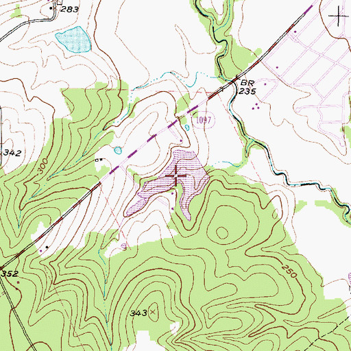Topographic Map of Price Lake, TX