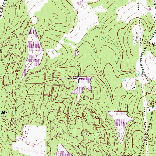 Topographic Map of Lake Arrowhead Number 2 Dam, TX
