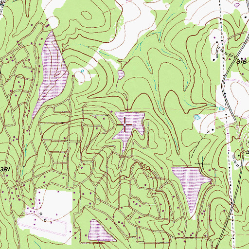 Topographic Map of Lake Arrowhead Number 2, TX