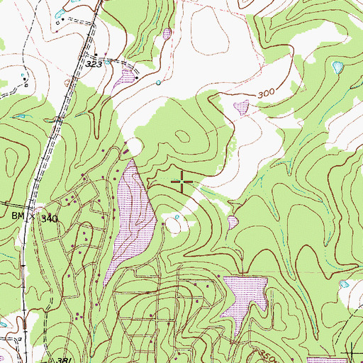 Topographic Map of Moose Jaw Lake Dam, TX