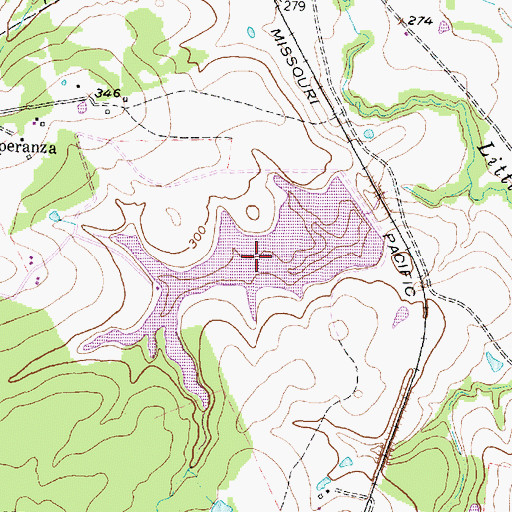 Topographic Map of Dunwoody Lake, TX