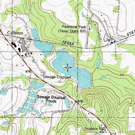 Topographic Map of Calhoun Lake Number 1, TX