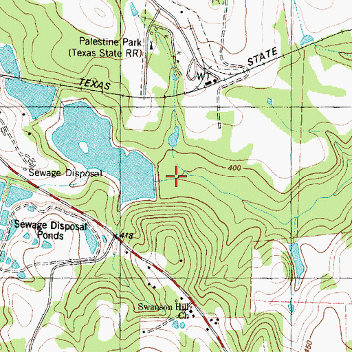 Topographic Map of Calhoun Lake Number 2 Dam, TX