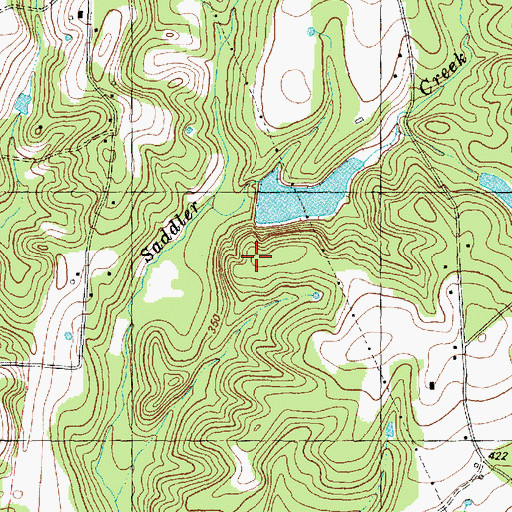 Topographic Map of Broyles Lake, TX