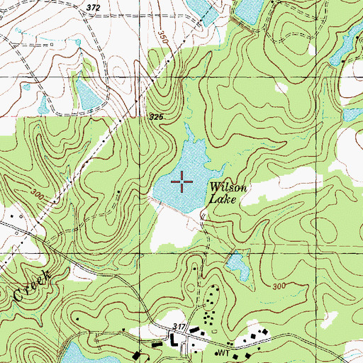 Topographic Map of Wilson Lake, TX
