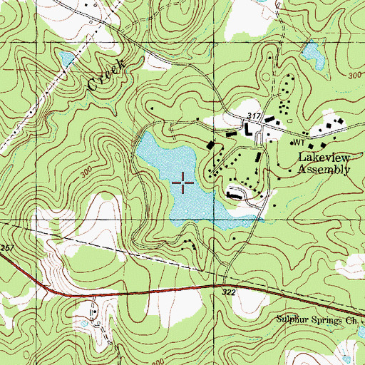 Topographic Map of Lakeview Methodist Lake, TX