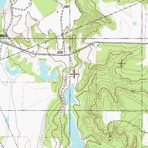 Topographic Map of Soil Conservation Service Site 2 Dam, TX