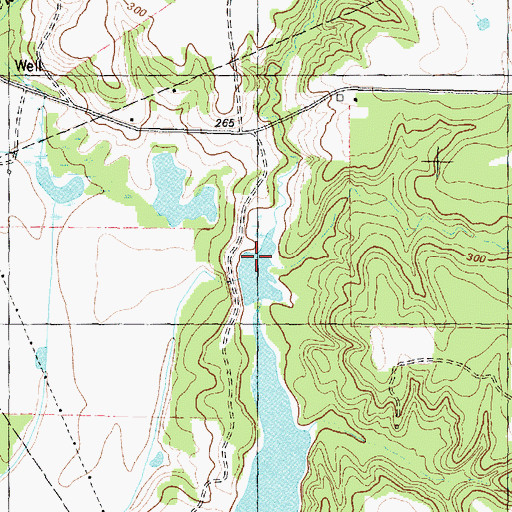 Topographic Map of Soil Conservation Service Site 2 Reservoir, TX