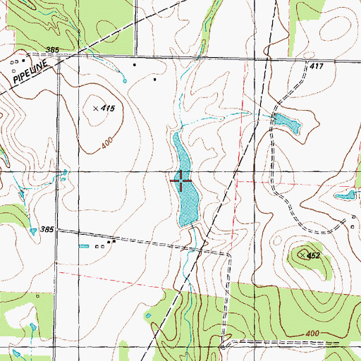 Topographic Map of Harrison Lake, TX
