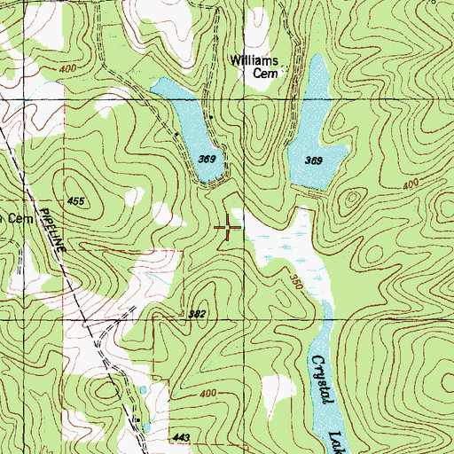 Topographic Map of Hudson Lake, TX