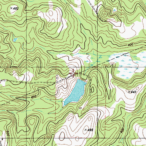 Topographic Map of Charles E Ham Lake Dam, TX