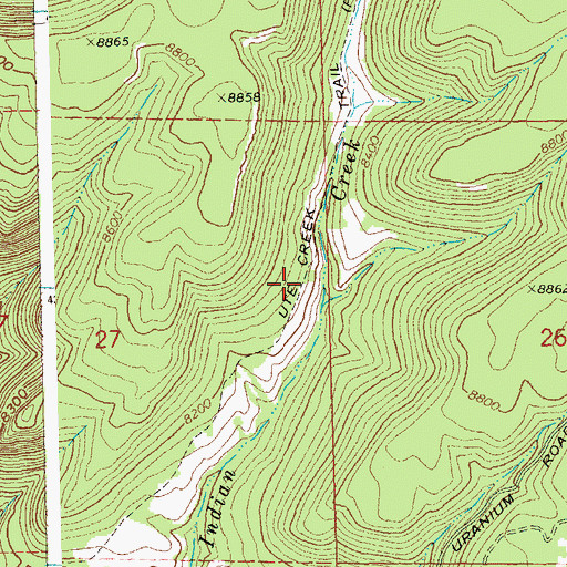 Topographic Map of Ute Creek Trail, CO