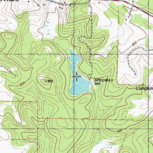 Topographic Map of McDonald Lake, TX